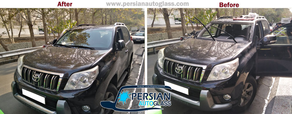 قیمت شیشه جلو پرادو