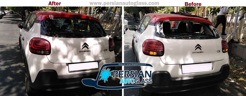 شیشه عقب سیتروئن c3